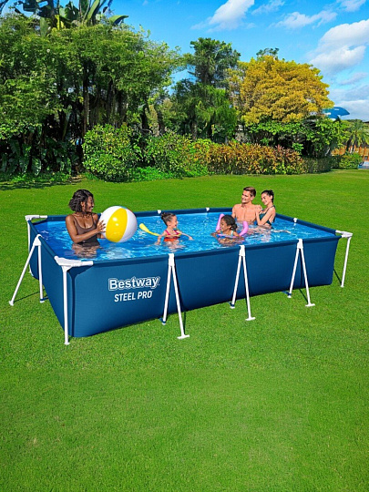 Бассейн каркасный Bestway, 400х211х81 см, Steel Pro, 56405, 5700 л