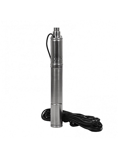 Насос скважинный, Сибртех, G2 '', нижний забор, 700 Вт, глубина погружения 80 м, максимальный напор 65 м, 1.8 м³/ч, термозащита, винтовой, диаметр 3", СНВ-3-65