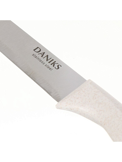 Нож кухонный Daniks, Латте, разделочный, нержавеющая сталь, 20 см, рукоятка пластик, YW-A383-SL