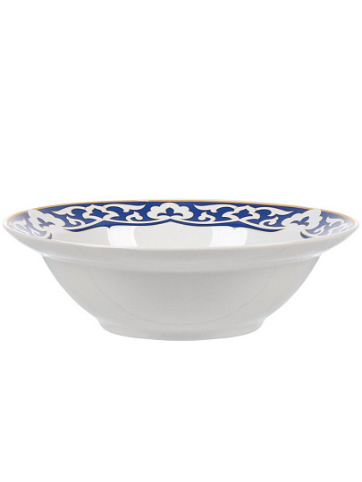 Миска фарфор, круглая, 5.5 см, 0.5 л, Синяя Пахта, Дулевский фарфор, 103412
