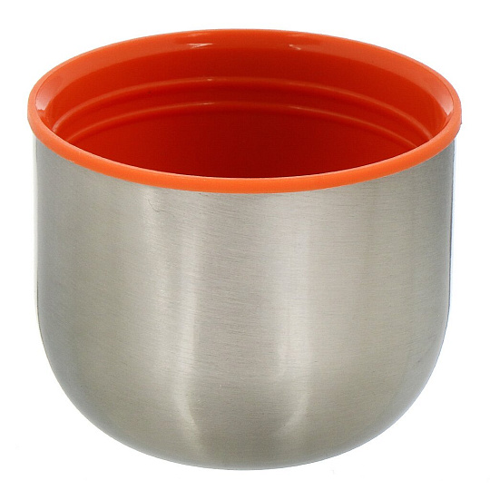 Термос нержавеющая сталь, 0.5 л, узкая горловина, Satoshi, Ямато, колба нержавеющая сталь, Буллет, серебристый, оранжевый, 841-633