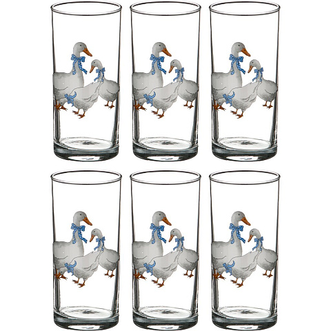 Набор стаканов "Гуси" из 6 шт 290 мл, 484-368