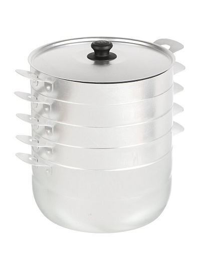 Мантоварка алюминий, 26 см, 6 л, 4 секции, Калитва, крышка алюминий, 180640