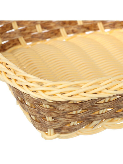 Корзина декоративная 23х23х8 см, квадратная, плетеная, Y4-8903