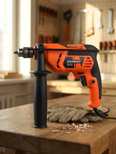 Дрель Patriot, FD 450, ключевая, 10 мм, 550 Вт, с реверсом, 1 скорость