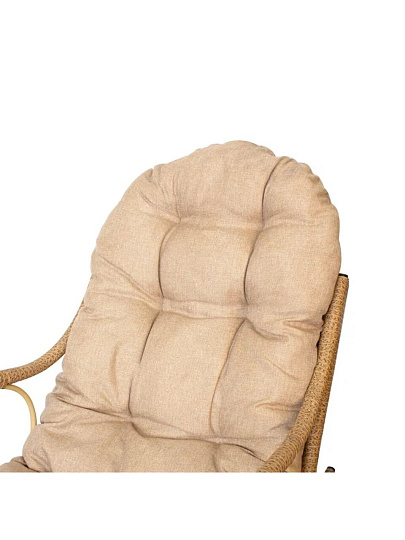 Кресло-качалка Элит, 57х87х95 см, бежевое, подушка, 160 кг, лен, 12800501