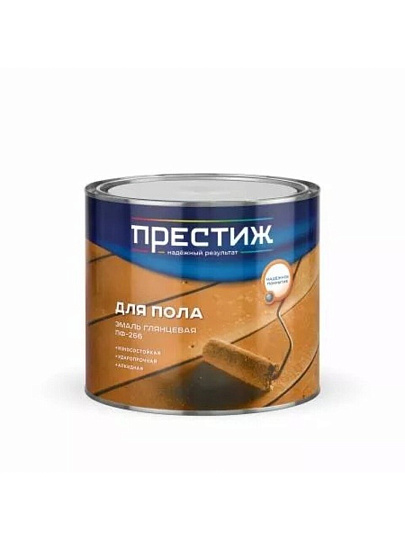 Эмаль Престиж, ПФ-266, алкидная, глянцевая, желто-коричневая, 1.9 кг