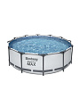 Бассейн каркасный Bestway, 366х100 см, Steel Pro Max, 56418BW, фильтр-насос, лестница, 9150 л, картридж - фото 8