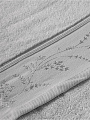 Полотенце банное 50х90 см, 100% хлопок, 430 г/м2, Ирис, Silvano, серое, Узбекистан - фото 4