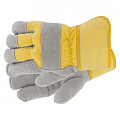 Перчатки спилковые, размер XL, комбинированные, усиленные, утолщенные, Сибртех