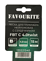 Леска для триммера 4 мм, 15 м, витой квадрат, Favourite, FBT C 4.0twist, с сердечником, нейлон - фото 5