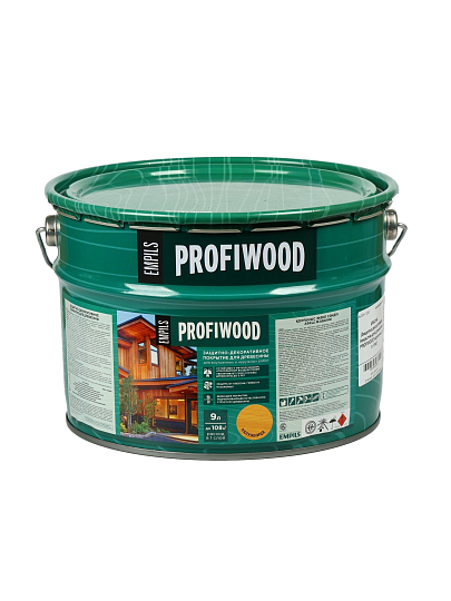 Пропитка Profiwood, для дерева, защитно-декоративная, калужница, 8 кг