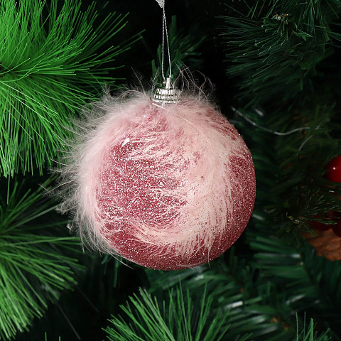 Елочный шар розовый, 8 см, SYPMPB--1121164