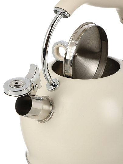 Чайник нерж, 3 л, со свист, нержавеющая сталь, с термометром, Daniks, GS-04436B