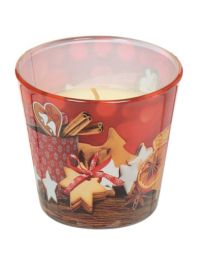 Свеча ароматизированная, 8х9 см, в стакане, в ассортименте, Bartek Candles, Имбирный пряник, 115 грамм