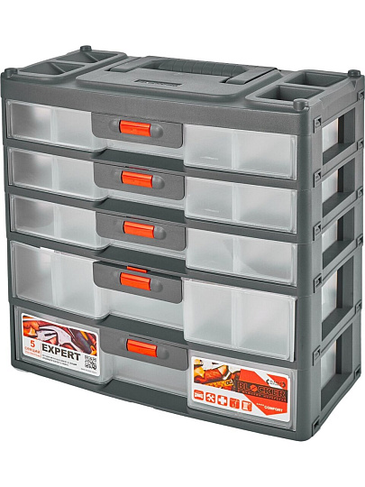 Ящик-органайзер для инструментов, пластик, Blocker, Expert, 5 секций, BR3798СРСВЦОР