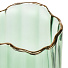 Ваза стекло, настольная, 25 см, Грани, Y6-6351, с золотой отводкой, зеленая - фото 2