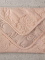 Покрывало евро, 200х220 см, 100% полиэстер, Silvano, Wood, персиковое - фото 3