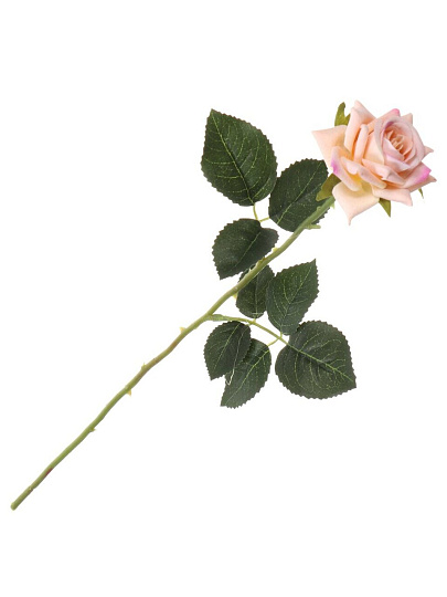 Цветок искусственный декоративный Роза, 40 см, розовый, Y4-5263