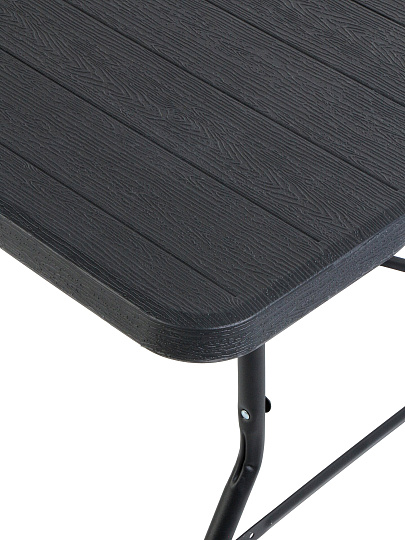 Мебель садовая, черн, стол 180х70х74 см, 2 лавки 2+1 182х28х44 см, под дер, C010218