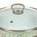 Кастрюля эмалированная сталь, 4 л, крышка стекло, цилиндрическая, СтальЭмаль, Мозаика, 8RB221S, салатовая, индукция - фото 2