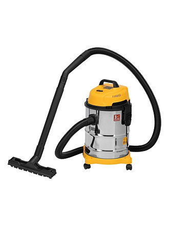 Пылесос строительный, Denzel, LVC15, 1200 Вт, 15 л, сухая и влажная уборка, шланг 2 м, 28201/28291