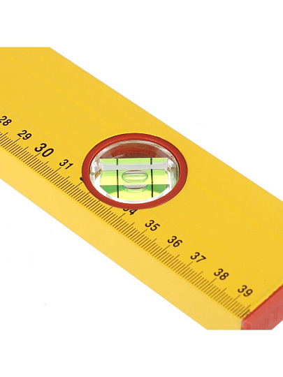 Уровень алюминий, 400 мм, 3 глазка, линейка, желтый, Bartex, HJ-88D