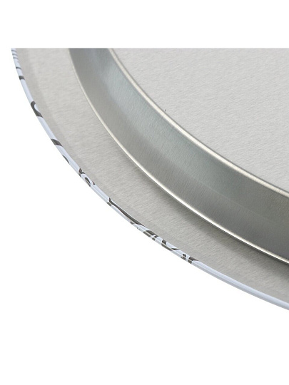 Поднос металл, 32х1.5 см, круглый, рисунок в ассортименте, Y4-8926