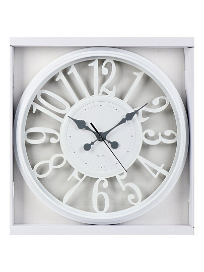 Часы настенные, кварцевые, 40 см, круглые, пластик, Y6-10674