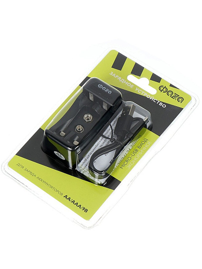 Зарядное устройство для аккумуляторов Ni-Mh/Ni-Cd, АА/ААА/9V, ФАZА, B-50USB