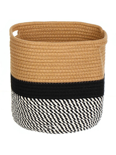 Корзина 25х25 см, круглая, плетеная, хлопок, Y6-6556