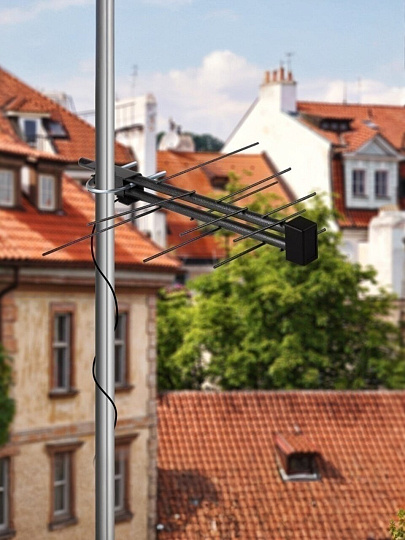 Антенна телевизионная DVB-T2, 8 дБ, цифровое тв, Rexant, RX-421, наружная, 34-0421