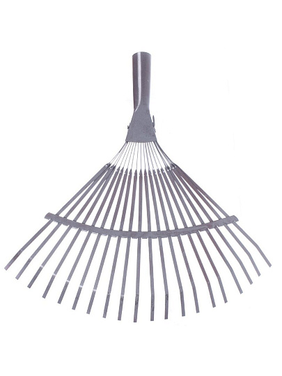 Грабли веерные, 18 зуб, металл, пластинчатые, окрашенные, ГВ-Л