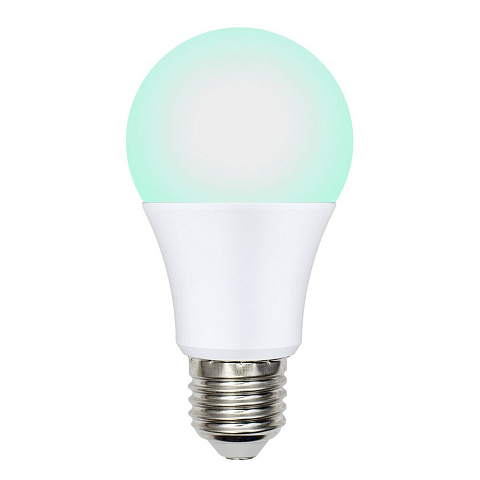 Лампочка светодиодная для бройлеров, E27, 9 Вт, IP65, A60, SCBG, синий, зеленая, Uniel, PLO65WH, UL-00003190