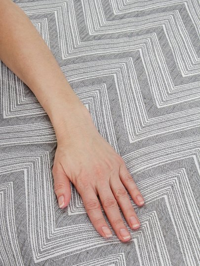 Покрывало евро, 220х240 см, 100%пэ, двустороннее, Silvano, Шеврон, серый