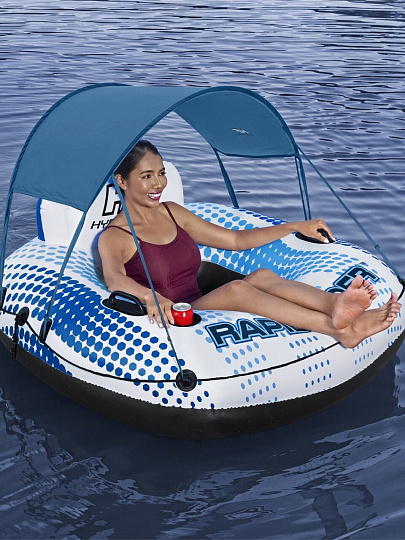 Круг надувной 137х137 см, Bestway, Рапид Райдер, кресло с ручками и подстаканником, до 100 кг, 43725