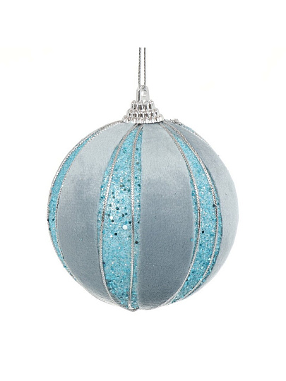 Елочный шар голубой, 8 см, SYPMQA-102101