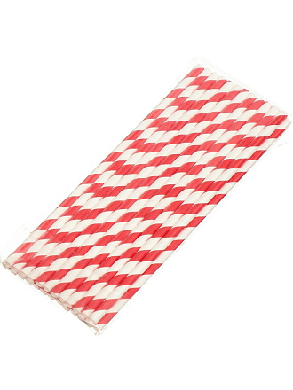 Трубочка одноразовая для коктейля, 25 шт, 200 мм, Y3-607, в ассортименте