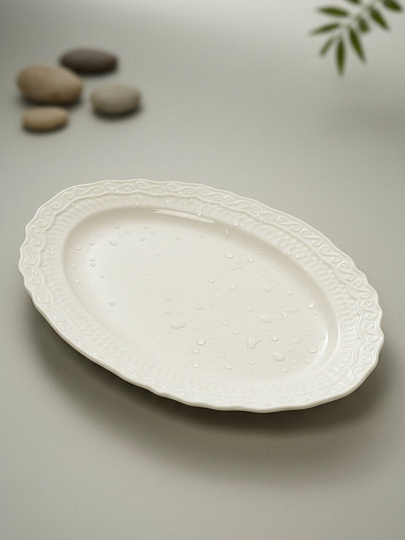 Блюдо фарфор, овальное, 17.7х25.4х2 см, Фрея, Blue bird, BB-OD25-0103