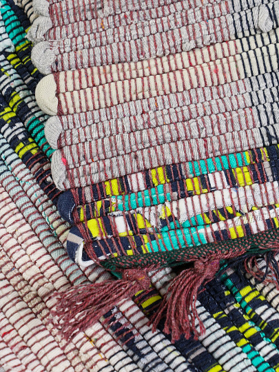 Коврик 0.5х0.9 м, Sindbad, прямоугольный, многоцветный, хлопковый, хлопок, толщина 5 мм, ручное плетение, 6021