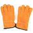 Перчатки цельноспилковые, оранжевая основа, манжет-резинка, утепленные, мех-барашек, Стандарт - фото 3