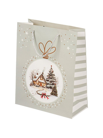 Пакет подарочный бумага, 26х12х32 см, в ассортименте, Зима, Y4-9545
