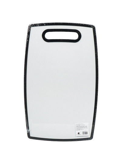 Доска разделочная пластик, 37х23х1.1 см, с ручкой, прямоугольная, Y4-7218