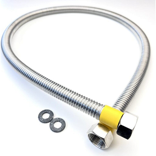 Подводка для газа 1/2&quot;х0.5 м, г-г, сильфон ПВХ, Tuboflex