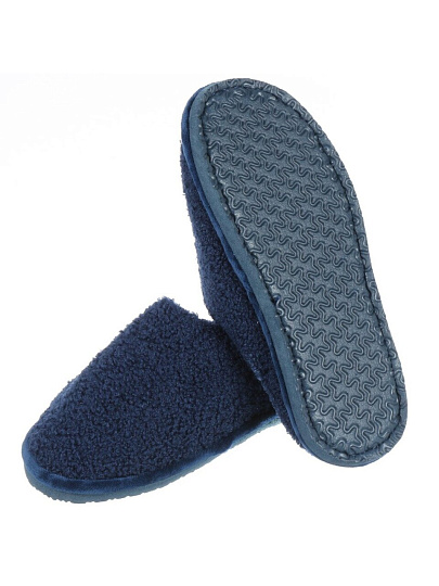 Тапки для мужчин, текстиль, синие, р. 44, закрытые, J2023-06