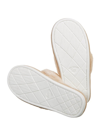 Тапки для женщин, текстиль, бежевые, р. 38-39, открытые, Флип-флоп, 352-364-11