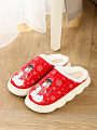 Тапки для женщин, полиэстер, красно-белые, р. 36-37, Снеговички, A210404