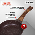Сковорода литой алюминий, 28 см, антипригарное покрытие, Гурман, Coral, индукция, ГМ2801КР - фото 15