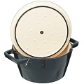Кастрюля чугун, 2.2 л, крышка чугун, круглая, Pyrex, SC4AC20, серая, индукция - фото 4