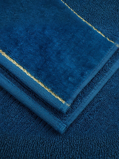 Полотенце банное 70х140 см, 100% хлопок, 500 г/м2, Оксфорд, синее, Узбекистан, 321670140